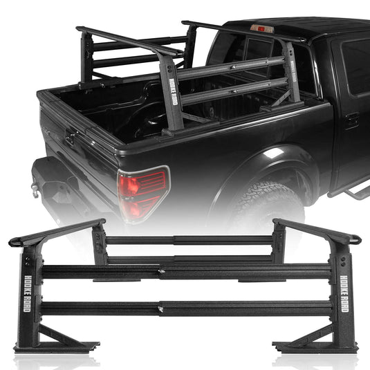 HookeRoad Truck Bed Cargo Rack Truck Ladder Rack for Toyota And Nissan Trucks w/ Factory Utility Tracks 4
