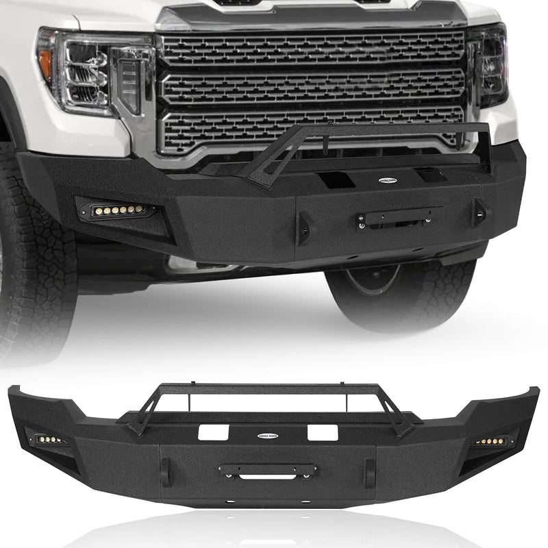 Load image into Gallery viewer, Aftermarket 20-23 GMC Sierra 2500HD Front Bumper with Winch Plate b9201 2
