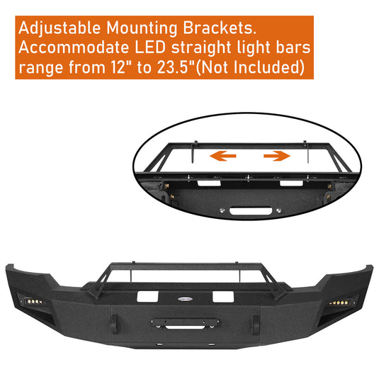 Aftermarket 20-23 GMC Sierra 2500HD Front Bumper with Winch Plate b9201 8