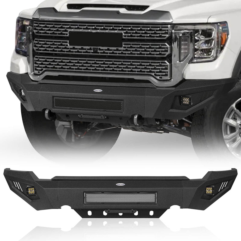 Load image into Gallery viewer, Aftermarket 20-23 GMC Sierra 2500HD Front Bumper Guard Protector  b9202 2
