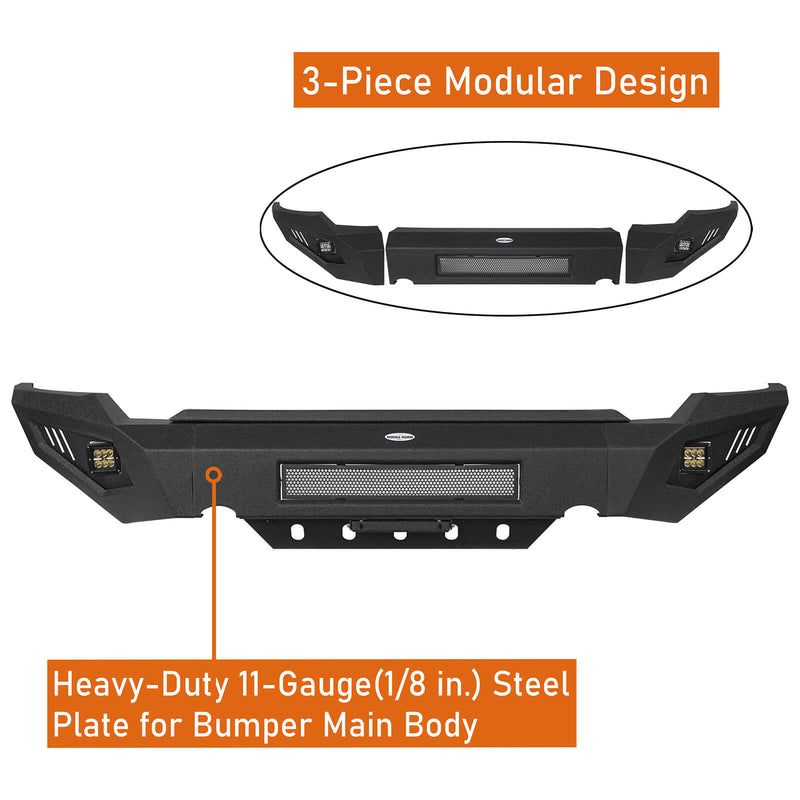 Load image into Gallery viewer, Aftermarket 20-23 GMC Sierra 2500HD Front Bumper Guard Protector  b9202 8
