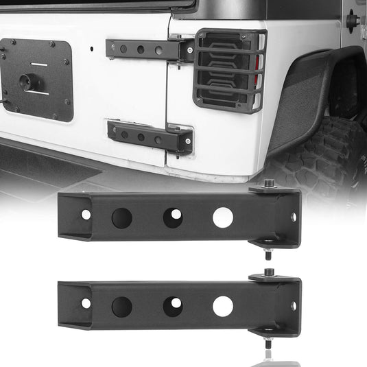 Hooke Road Tailgate Hinge Set Tailgate Back Door Hinge Mount(07-18 Jeep Wrangler JK)