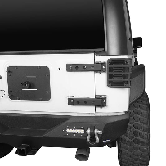 Hooke Road Tailgate Hinge Set Tailgate Back Door Hinge Mount(07-18 Jeep Wrangler JK)