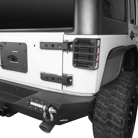 Hooke Road Tailgate Hinge Set Tailgate Back Door Hinge Mount(07-18 Jeep Wrangler JK)