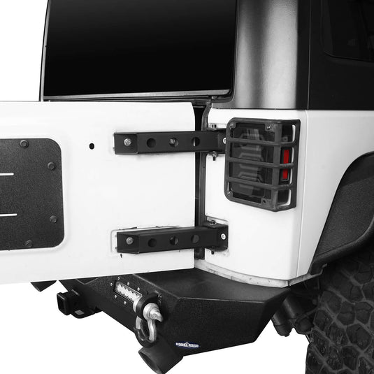 Hooke Road Tailgate Hinge Set Tailgate Back Door Hinge Mount(07-18 Jeep Wrangler JK)