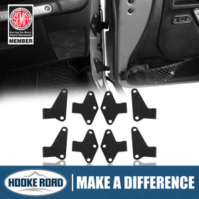 Black Body Door Hinge Set Replacement (07-18 Jeep Wrangler JK) - Hookeroad 1