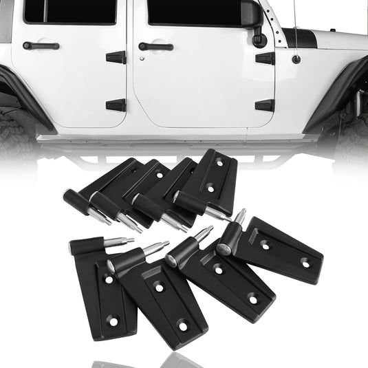 Black Door Hinge Kit Replacement (07-18 Jeep Wrangler JK) - HookeRoad MMR.20089 2