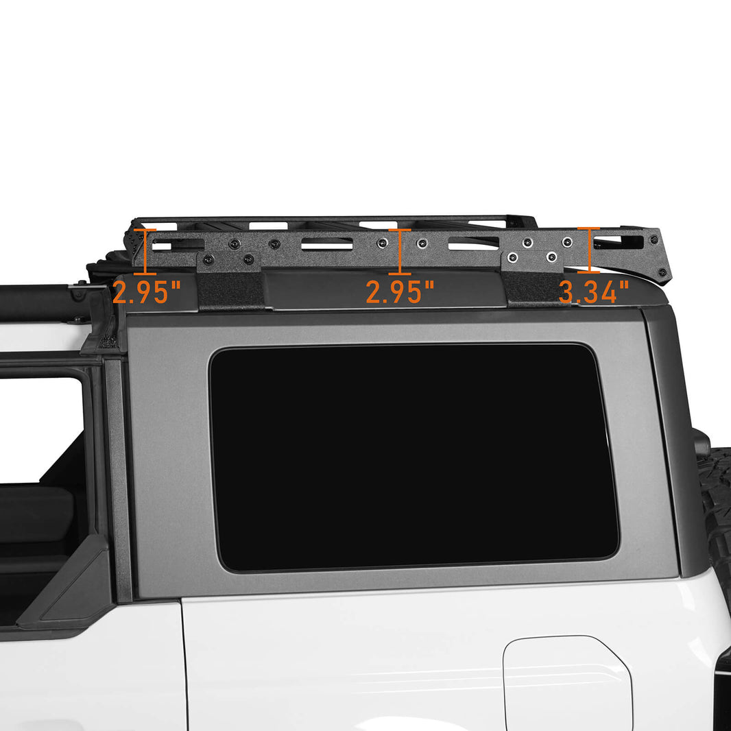 Bronco Half Roof Rack for 2021-2026 Ford 4-Door Hardtop – Hooke Road 4x4
