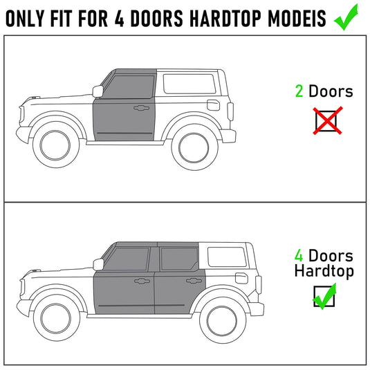Bronco Discovery Rear Half Roof Rack（ 21-23 Ford 4-Door Hardtop） - HookeRoad BXG.8905-S 18