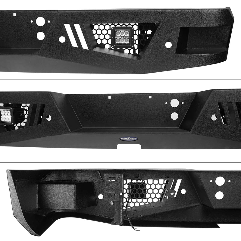 Load image into Gallery viewer, Chevy Silverado Rear Bumper with LED Floodlights and holes for OEM sensors Silverado Rear Bumper for 2007-2018 Chevy Silverado 1500 bxg9024 10
