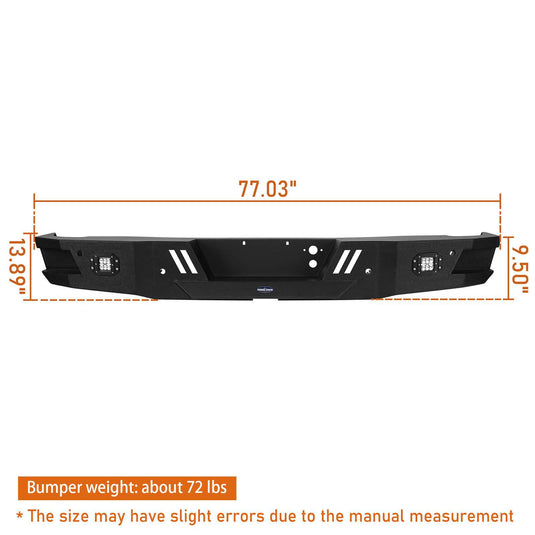 Hooke Road Chevrolet Rear Bumpers HR(07-18 Chevy Silverado 1500)