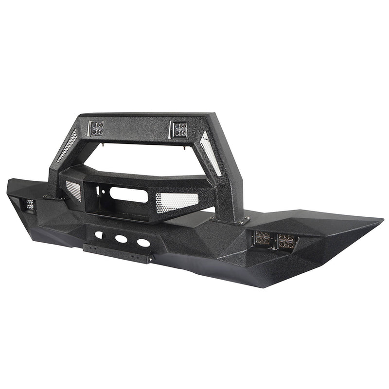 Load image into Gallery viewer, Hooke Road DESTROYER Blade Full Width Front Bumper w/Bull Bar(07-2018 Jeep Wrangler JK)
