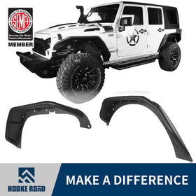   Hooke Road Opar Flux Tubular Fender Flares For Jeep Wrangler JK 2007-2018 Jeep JK Parts BXG089 u-Box offroad 1