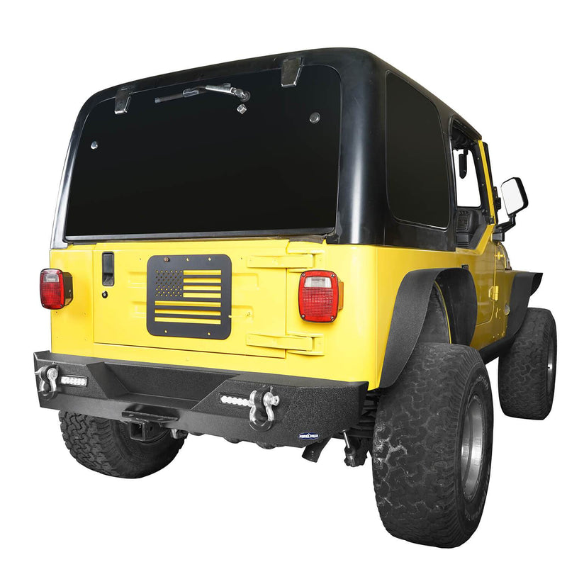Load image into Gallery viewer, Hooke Road Different Trail Front Bumper and Rear Bumper Combo for Jeep Wrangler YJ TJ 1987-2006 BXG120149 Jeep TJ Front and Rear Bumper Combo u-Box Offroad 10
