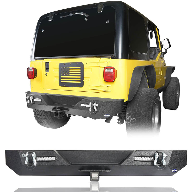 Load image into Gallery viewer, Hooke Road Different Trail Front Bumper and Rear Bumper Combo for Jeep Wrangler YJ TJ 1987-2006 BXG120149 Jeep TJ Front and Rear Bumper Combo u-Box Offroad 8
