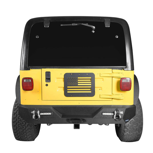 Hooke Road Different Trail Front Bumper and Rear Bumper Combo for Jeep Wrangler YJ TJ 1987-2006 BXG120149 Jeep TJ Front and Rear Bumper Combo u-Box Offroad 9
