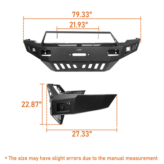 Dodge Ram 2500 Winch Front Bumper w/Skid Plate for Ram 2500 2010-2018 12