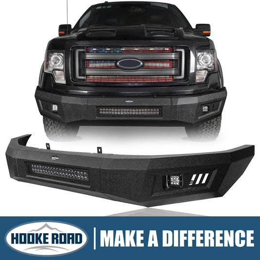 Hooke Road F150 Front Bumper for 2009-2014 Ford F-150 (Excluding Raptor)  bxg8212 1