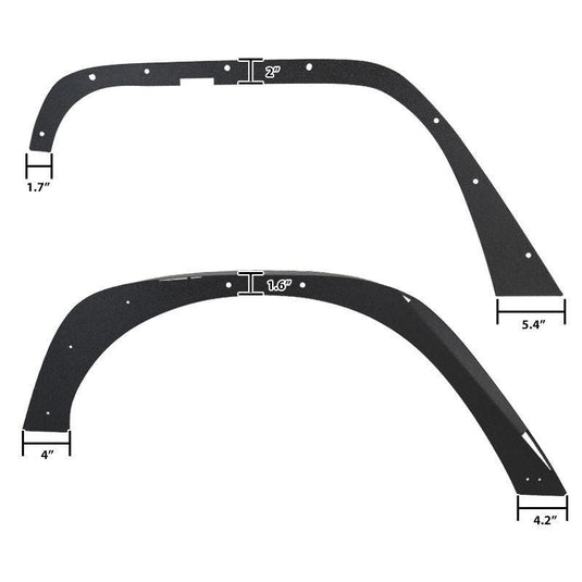 Hooke Road Fender Flares(07-18 Jeep Wrangler JK)