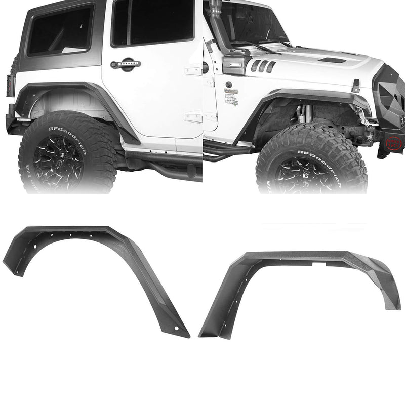 Vierkant Offroad - Kotflügelverbreiterung Hurricane Flat Fender Flare Kit Jeep  Wrangler JK ab 2007