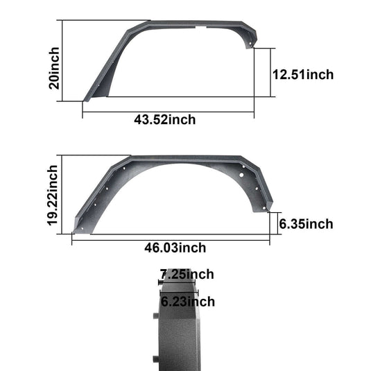 Hooke Road Fender Flares(07-18 Jeep Wrangler JK)