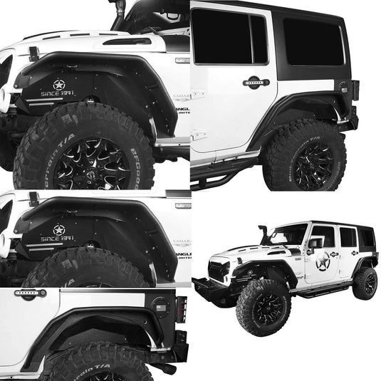 Hooke Road Fender Flares(07-18 Jeep Wrangler JK)