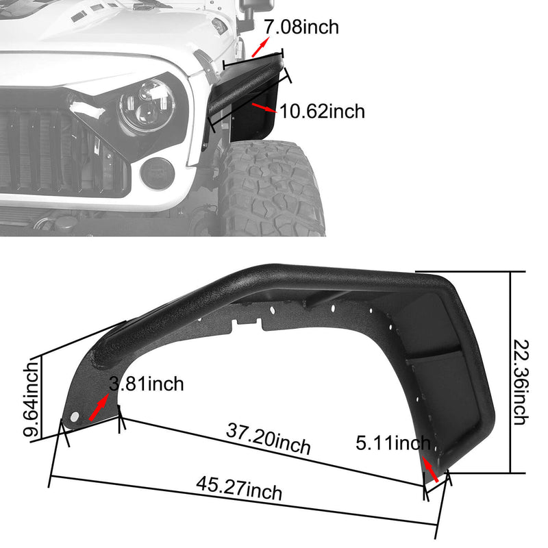 Load image into Gallery viewer, Hooke Road Fender Flares and Front &amp; Rear Inner Fender Liners Kit(07-18 Jeep Wrangler JK)
