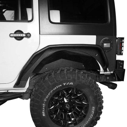 Hooke Road Fender Flares and Front & Rear Inner Fender Liners Kit(07-18 Jeep Wrangler JK)