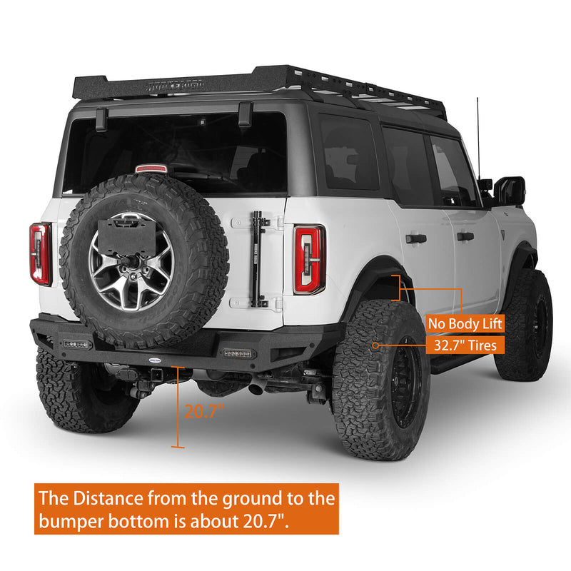 Load image into Gallery viewer, 21-23 Ford Bronco Aftermarket Offroad Rear Bumper (Excluding Raptor) b8910s 10
