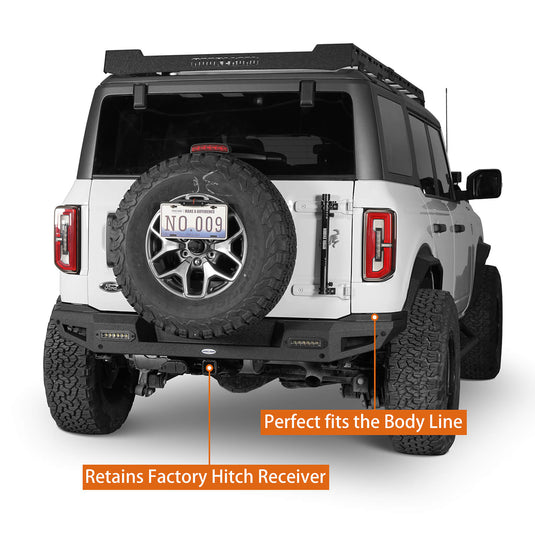 21-23 Ford Bronco Aftermarket Offroad Rear Bumper (Excluding Raptor) b8910s 7