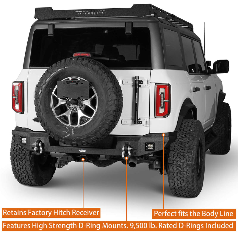 Load image into Gallery viewer, Ford Bronco Aftermarket Rear Bumper Classic Excluding Raptor b8909s 8
