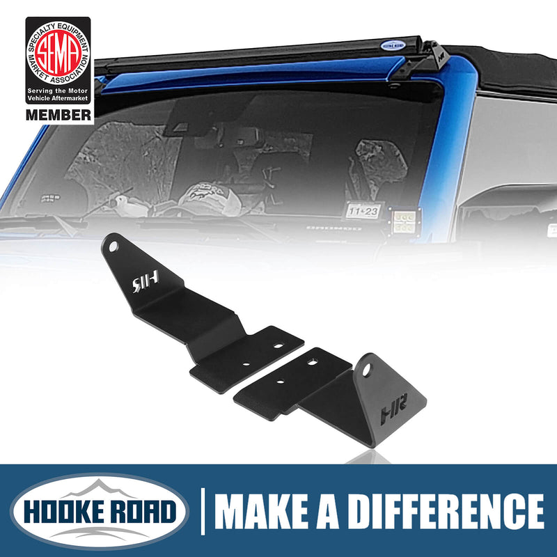Load image into Gallery viewer, 2021-2023 Ford Bronco Over-Windshield Mounting Brackets for 50 in. LED Light Bar(Not Included) - HookeRoad ft20000 1
