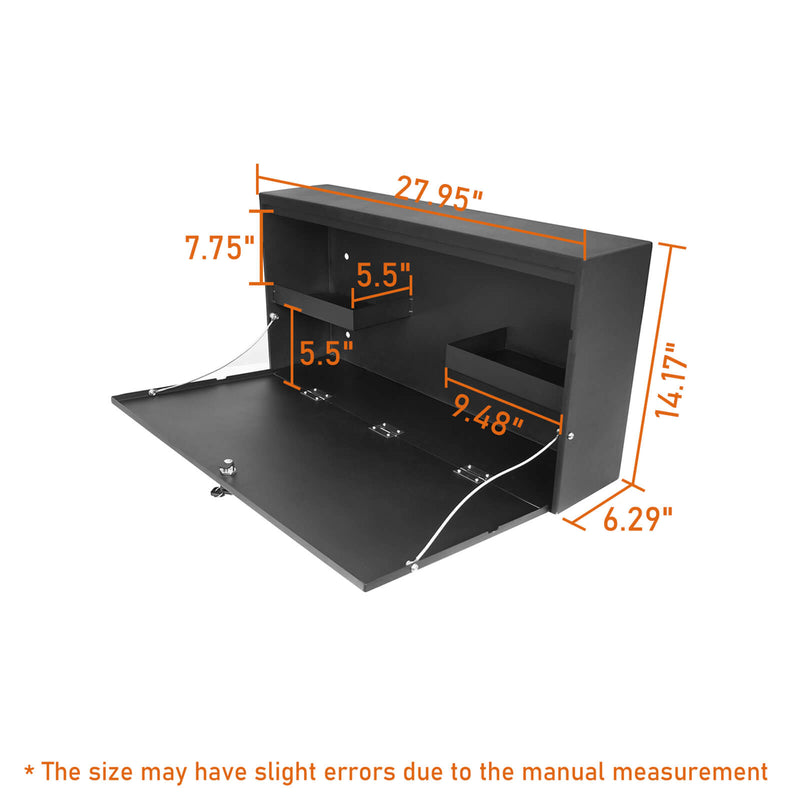 Load image into Gallery viewer, Ford Bronco Steel Tailgate Table Storage Lock Box - HookeRoad ft20008 8
