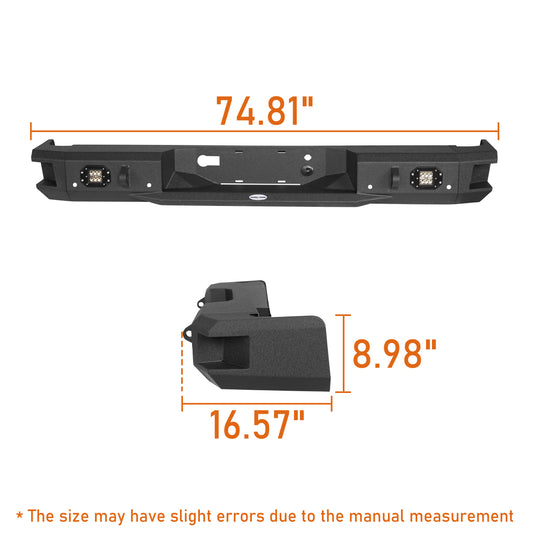 Ford Discovery Black Rear Bumper Replacement (06-14 Ford) -  Hooke Road BXG.8203-S 12