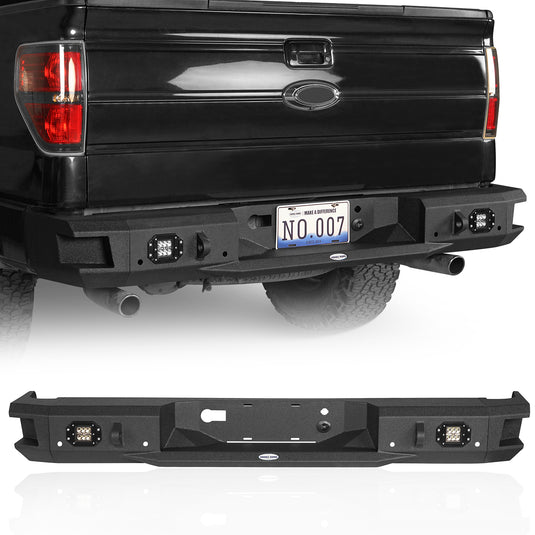 Ford Discovery Black Rear Bumper Replacement (06-14 Ford) -  Hooke Road BXG.8203-S 2