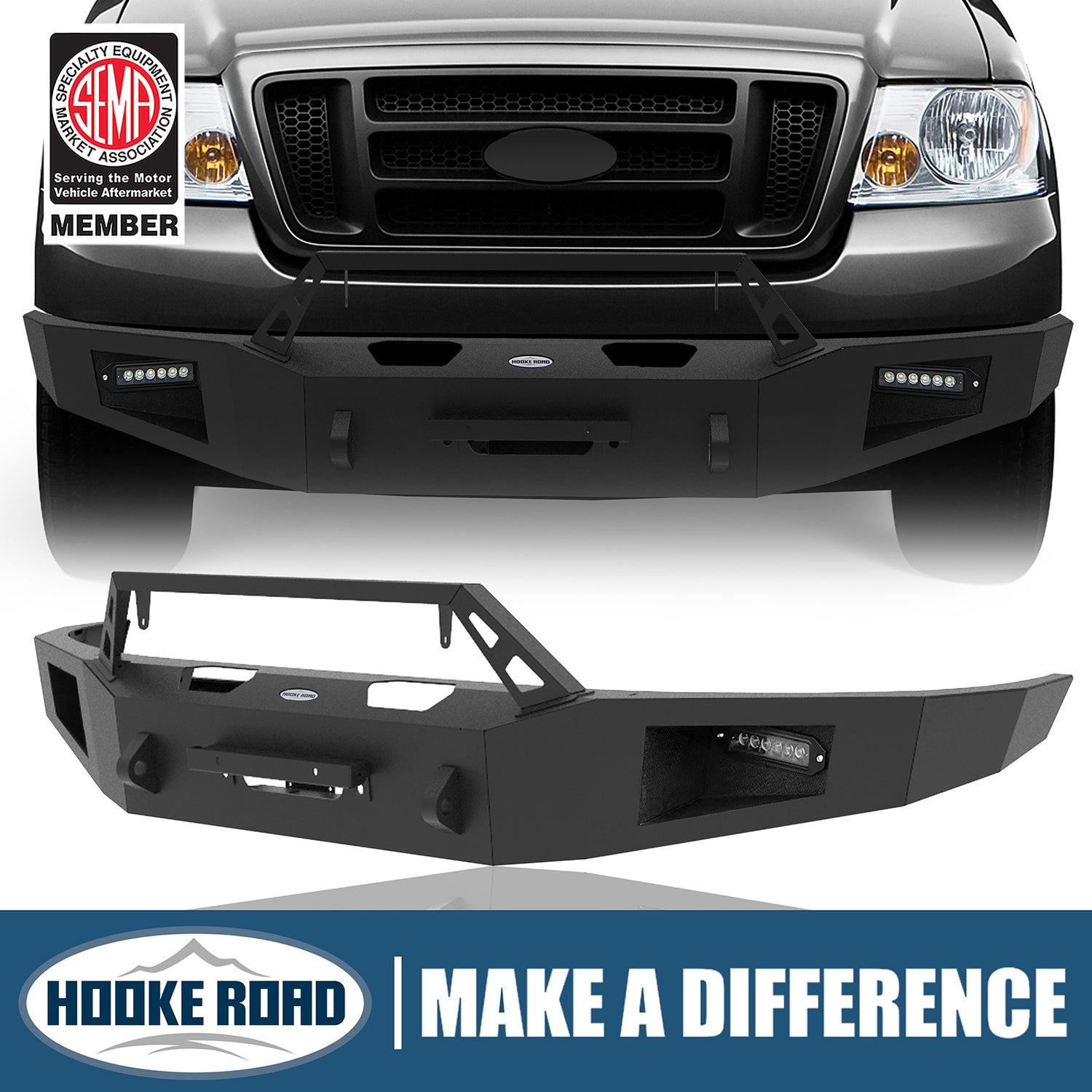 20042008 Ford F150 Aftermarket Front Winch Bumper Discovery Ⅰ Hook