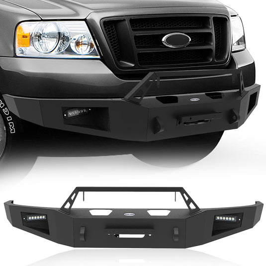 2004-2008 Ford F-150 Aftermarket Front Winch Bumper Discovery Ⅰ - Hooke Road b8001 2