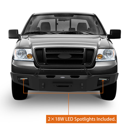2004-2008 Ford F-150 Aftermarket Front Winch Bumper Discovery Ⅰ - Hooke Road b8001 4