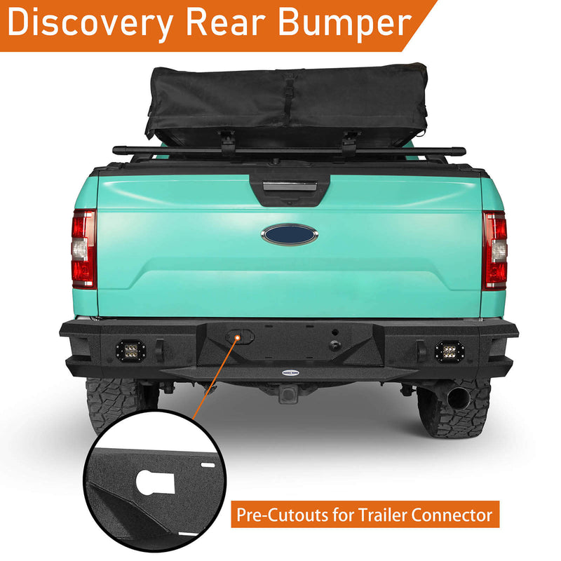 Load image into Gallery viewer, Pickup Discovery Rear Bumper w/ LED Floodlights (18-20 Ford F-150 (Excluding Raptor)) b8521s 3
