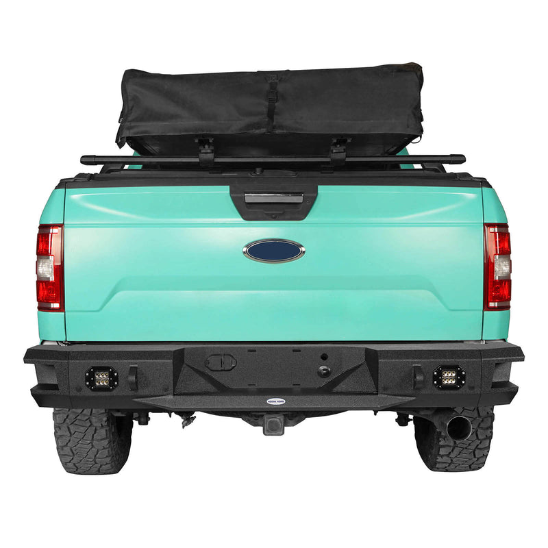 Load image into Gallery viewer, Pickup Discovery Rear Bumper w/ LED Floodlights (18-20 Ford F-150 (Excluding Raptor)) b8521s 7
