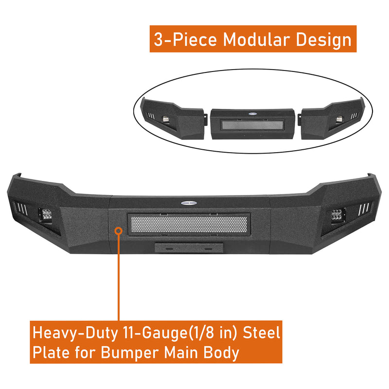 Load image into Gallery viewer, Ford HR Ⅱ Front Bumper w/ LED Spotlights (18-20 Ford F-150 (Excluding Raptor)) b8250s 6
