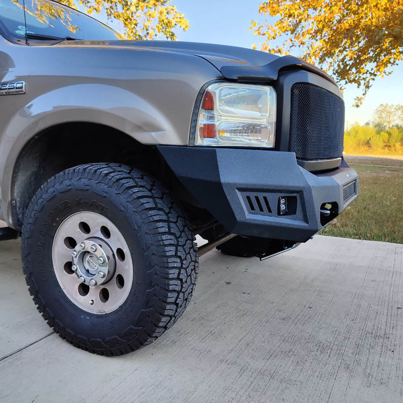 Load image into Gallery viewer, Ford F-250 Full Width Front Bumper with Skid Plate and LED Light Bar for 2005-2007 F-250 B8500 10
