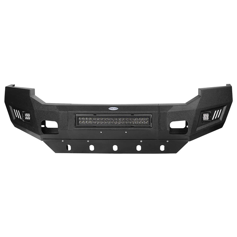 Load image into Gallery viewer, Ford F-250 Full Width Front Bumper with Skid Plate and LED Light Bar for 2005-2007 F-250 B8500 11
