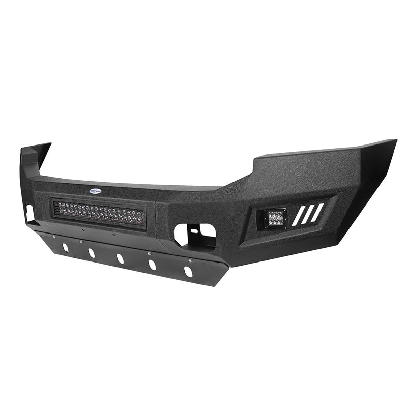 Load image into Gallery viewer, Ford F-250 Full Width Front Bumper with Skid Plate and LED Light Bar for 2005-2007 F-250 B8500 13
