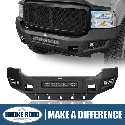 Ford F-250 Full Width Front Bumper with Skid Plate and LED Light Bar for 2005-2007 F-250 B8500 1