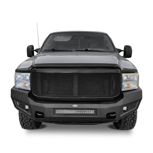 Ford F-250 Full Width Front Bumper with Skid Plate and LED Light Bar for 2005-2007 F-250 B8500 3