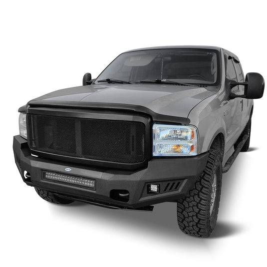 Ford F-250 Full Width Front Bumper with Skid Plate and LED Light Bar for 2005-2007 F-250 B8500 4