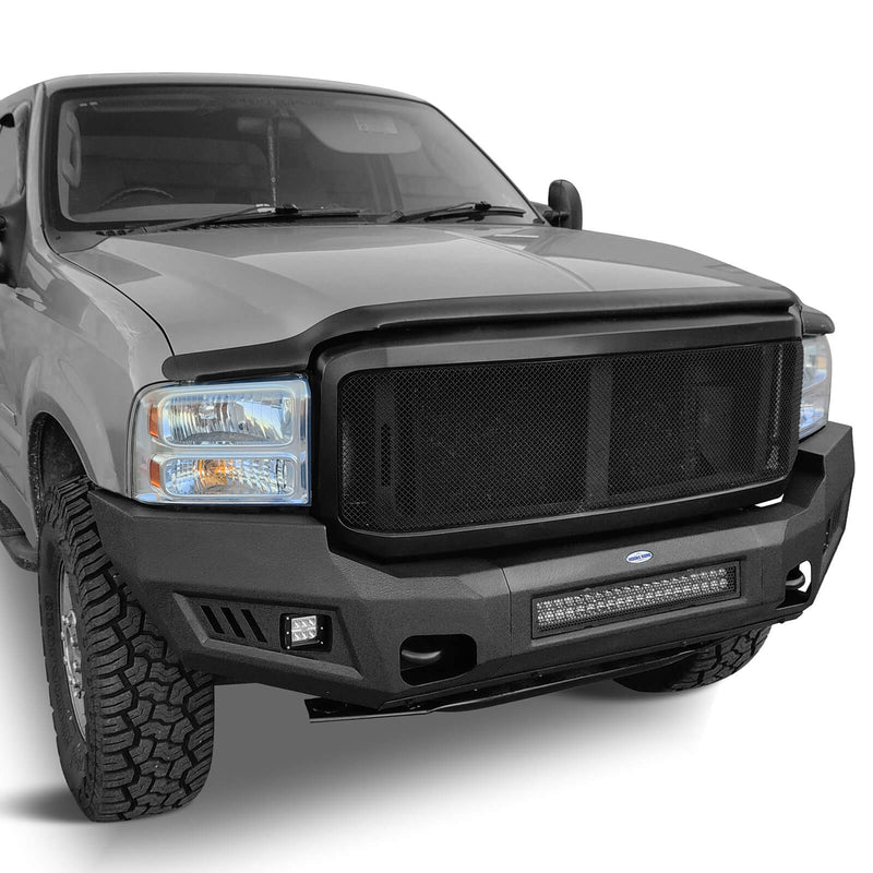 Load image into Gallery viewer, Ford F-250 Full Width Front Bumper with Skid Plate and LED Light Bar for 2005-2007 F-250 B8500 5
