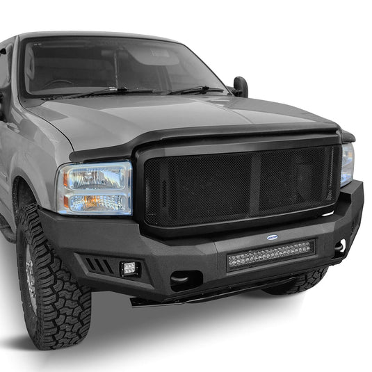 Ford F-250 Full Width Front Bumper with Skid Plate and LED Light Bar for 2005-2007 F-250 B8500 5