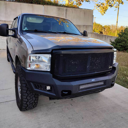 Ford F-250 Full Width Front Bumper with Skid Plate and LED Light Bar for 2005-2007 F-250 B8500 8